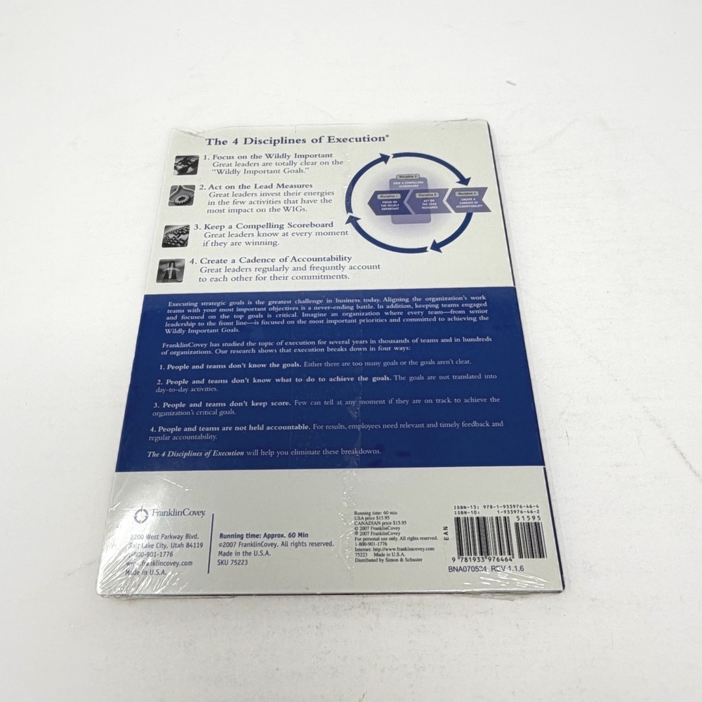 New The 4 Disciplines Of Execution Stephen Covey FranklinCovey Audio CD Sealed - Picture 3 of 5